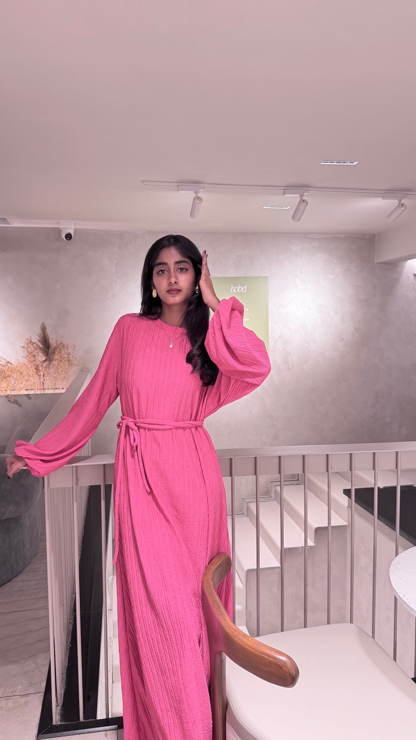Amora Long Line Dress - Hot Pink