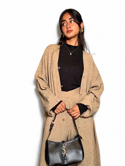 Sahra Abaya Set - Olive Brown