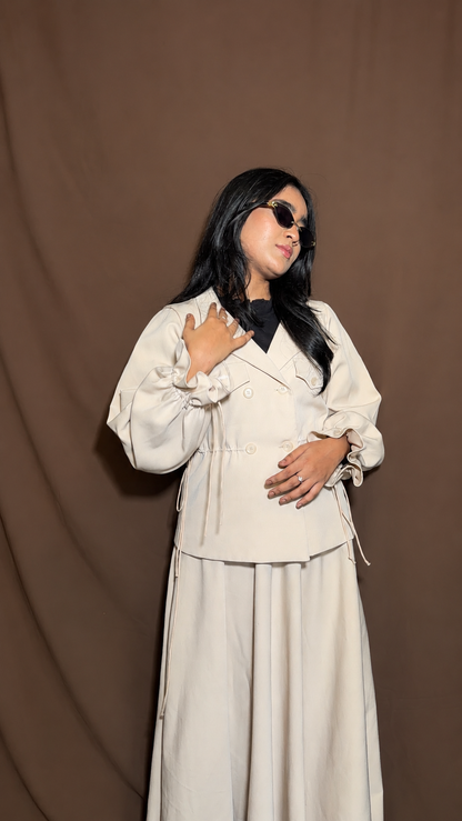 Elara Skirt Set - Beige