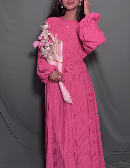 Amora Long Line Dress - Hot Pink