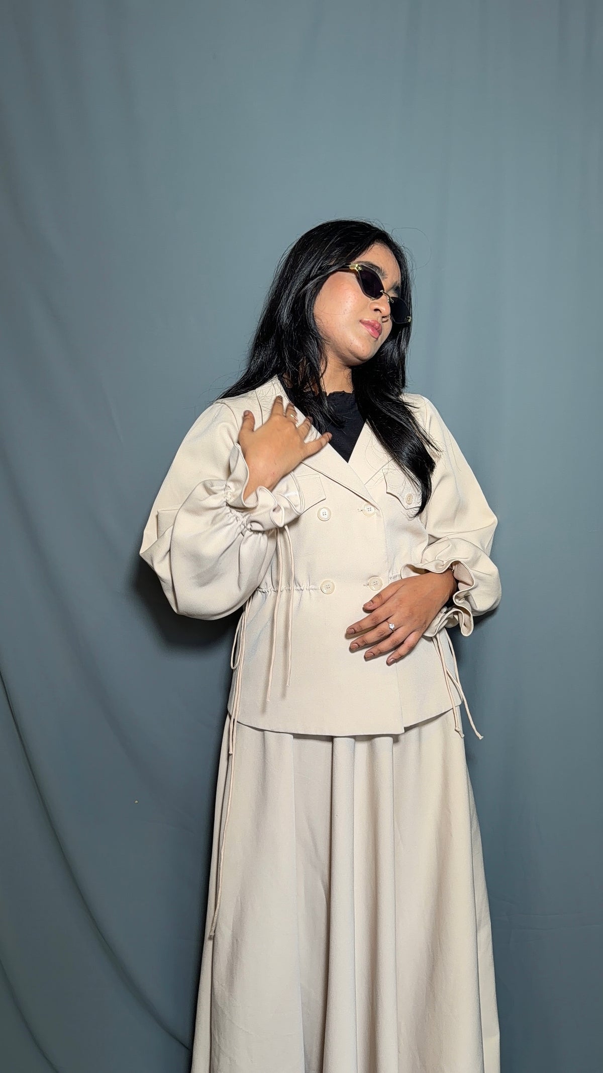 Elara Skirt Set - Beige