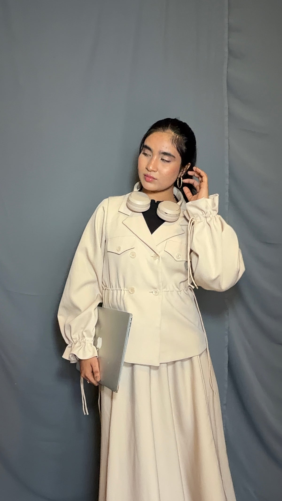 Elara Skirt Set - Beige