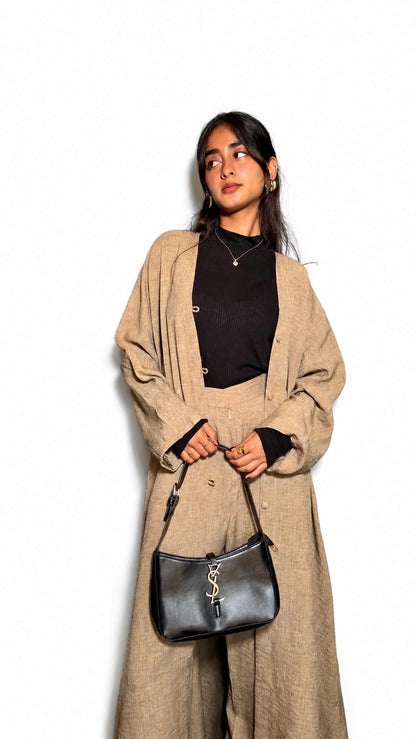 Sahra Abaya Set - Olive Brown