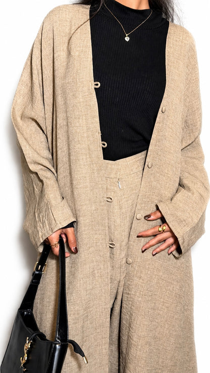 Sahra Abaya Set - Olive Brown