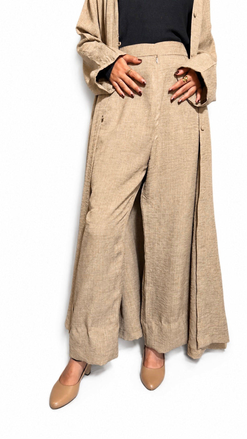 Sahra Abaya Set - Olive Brown