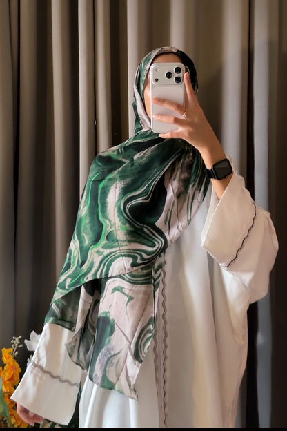 Printed Modal Hijab - Verdant