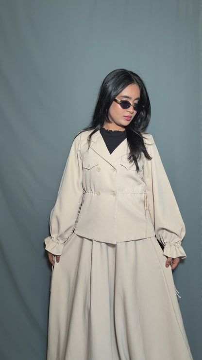 Elara Skirt Set - Beige