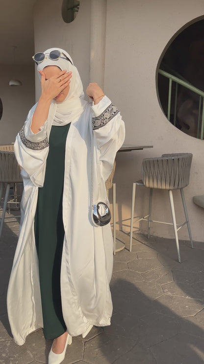 Emerald Abaya - White
